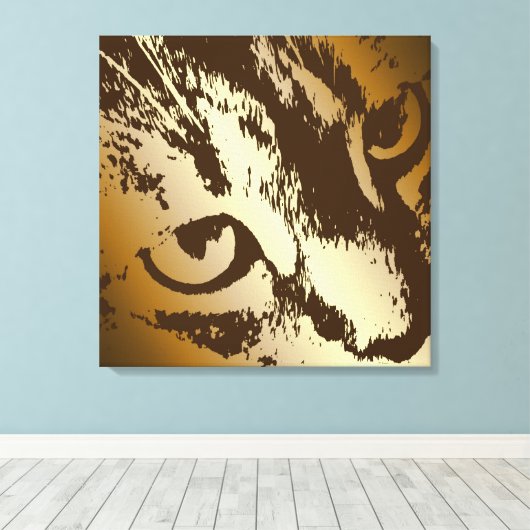 House Tiger Leinwanddruck (Insitu (Holzboden))