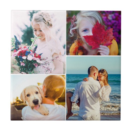 House Tile 4 Fotos gerundet Fliese (Vorderseite)