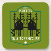 House Treehouse Getränkeuntersetzer (Vorderseite)