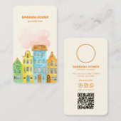 House Watercolor Real Anwesen Agent Visitenkarte (Vorne/Hinten)