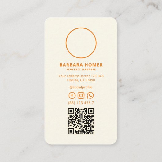 House Watercolor Real Anwesen Agent Visitenkarte (Rückseite)