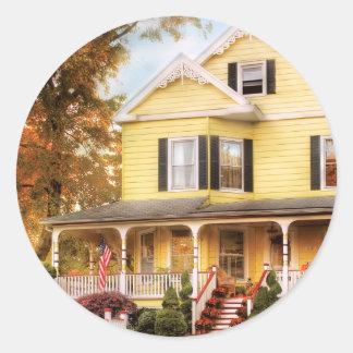 House - Yellow Lace - Dream House Runder Aufkleber