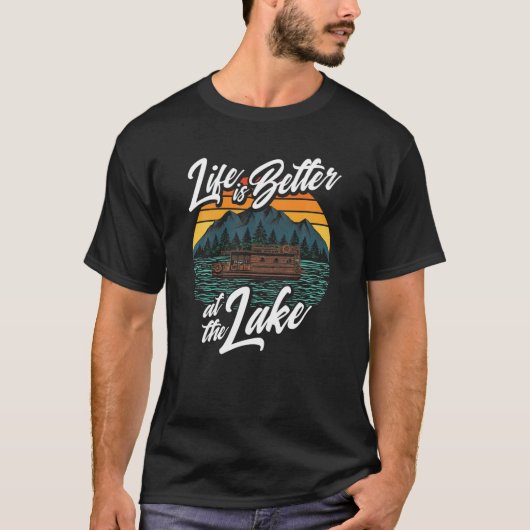 Houseboat better Life on Lake T Shirt (Vorderseite)