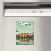 Houseboat in Kerala Indien Magnet (In Situ (Geschirrspüler))