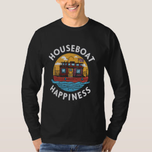 Houseboat Owner Lake Life Anchor House Boat Boat T-Shirt