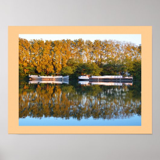 Houseboote auf der Rhone, Frankreich Poster (Vorne)