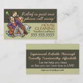 Housecleaning.Maid Service. Kundenspezifischer Visitenkarte (Vorne/Hinten)