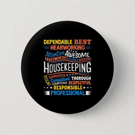 Housekeeng Appreciation Environmental Services Wee Button (Vorderseite)