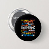 Housekeeng Appreciation Environmental Services Wee Button (Vorne & Hinten)