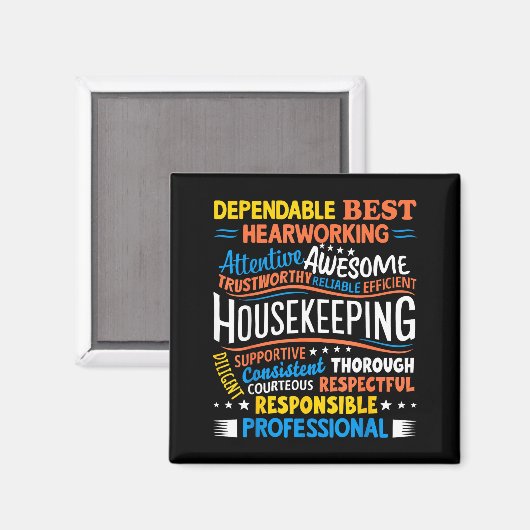 Housekeeng Appreciation Environmental Services Wee Magnet (Vorderseite/Rückseite)