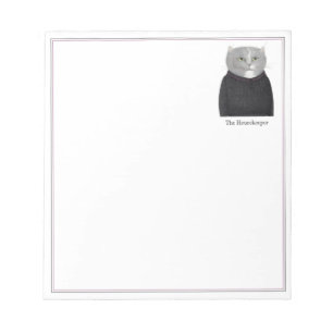 HOUSEKEEPER CAT 5.5x6 Notepad Notizblock