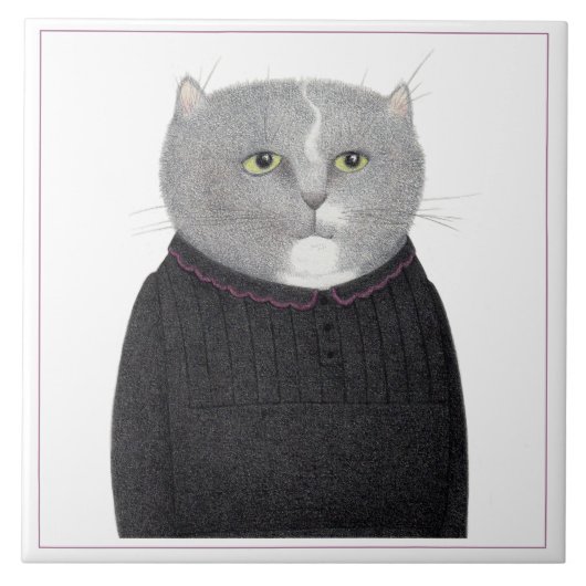 HOUSEKEEPER CAT 6" Square Keramik Tile Fliese (Vorderseite)