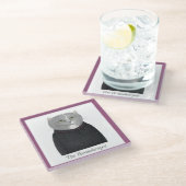 HOUSEKEEPER CAT Glass Drink Untersetzer + Text (Schrägansicht)