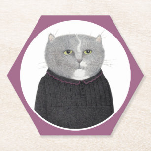 HOUSEKEEPER CAT Hexagon Paper Untersetzer