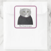 HOUSEKEEPER CAT Large Square Stickers + Text (Tasche)