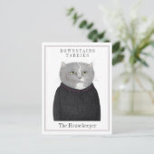HOUSEKEEPER CAT Postkarte (Stehend Vorderseite)