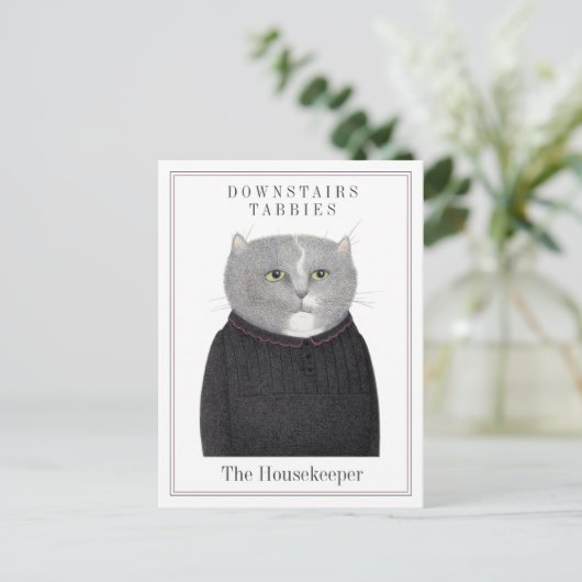 HOUSEKEEPER CAT Postkarte (Stehend Vorderseite)