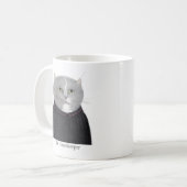 HOUSEKEEPER CAT Weiße Tasse + Text (Vorderseite Links)