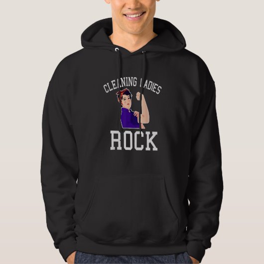 Housekeeper Cleaning lady Rocks Hoodie (Vorderseite)