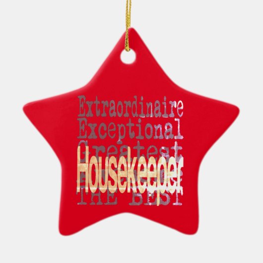 Housekeeper Extraordinator Keramik Ornament (Vorne)
