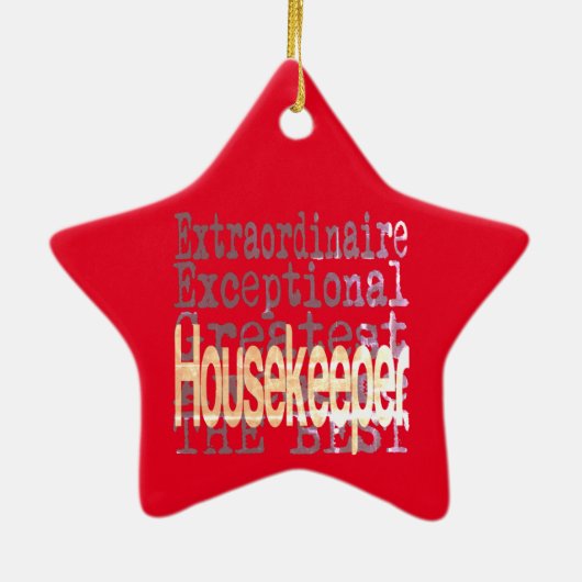 Housekeeper Extraordinator Keramik Ornament (Hinten)