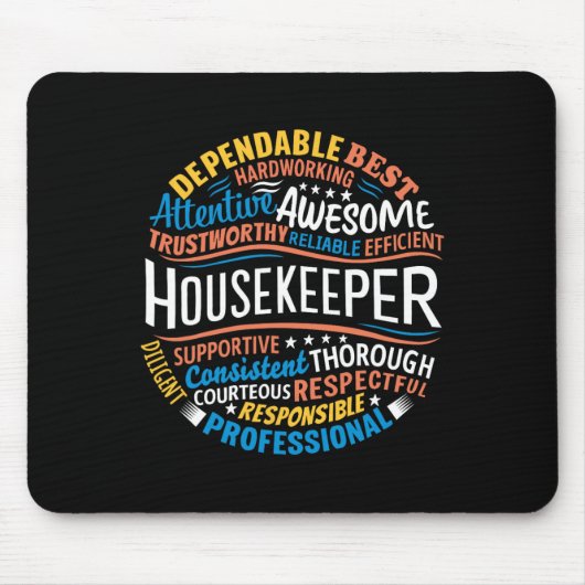 Housekeeper-Geschenke Funny Housekeeping Week Mousepad (Vorne)
