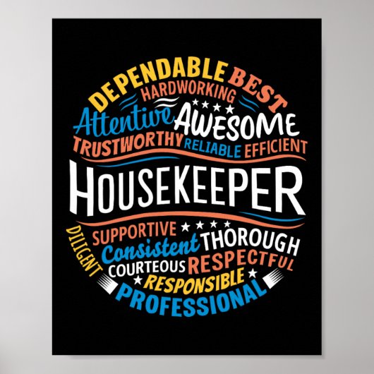 Housekeeper-Geschenke Funny Housekeeping Week Poster (Vorne)