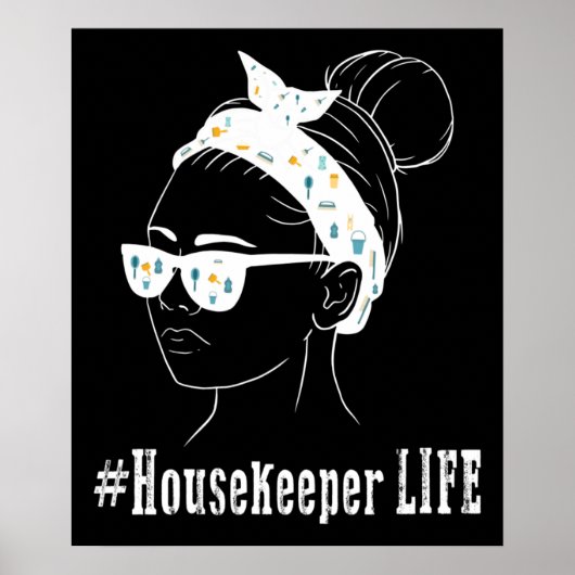 Housekeeper Life Housekeeping Cleaning Lover Graph Poster (Vorne)