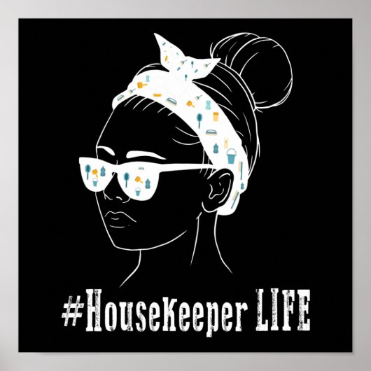 Housekeeper Life Housekeeping Reinigung Lover Grap Poster (Vorne)