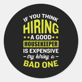 Housekeeper Maid Housemaid Handmaiden Runder Aufkleber