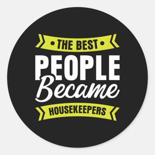 Housekeeper Maid Housemaid Handmaiden Runder Aufkleber (Vorderseite)