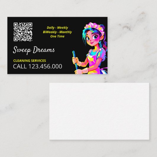 Housekeeper QR Visitenkarte (Vorne/Hinten)