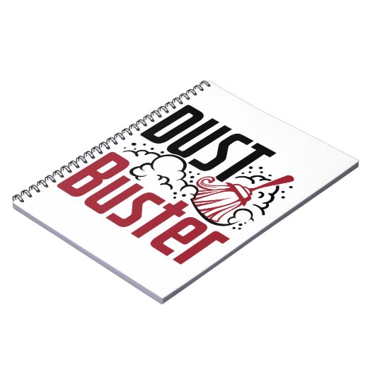 Housekeeper-Reinigung Lady Dust Buster Notizblock (Linke Seite)