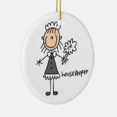 Housekeeper-Strichmännchen Keramik Ornament (Rechts)
