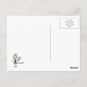 Housekeeper-Strichmännchen Postkarte (Rückseite)