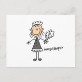 Housekeeper-Strichmännchen Postkarte (Vorderseite)