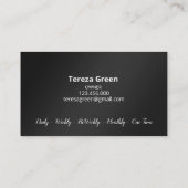 Housekeeper Visitenkarte (Rückseite)