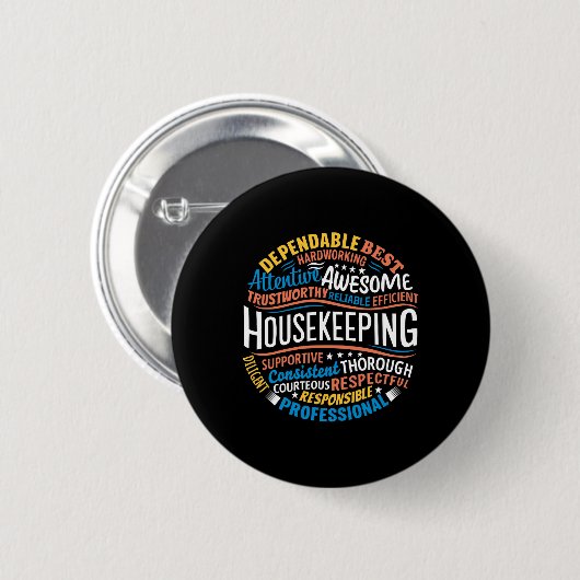 Housekeeping Apprecife Gifts Environmental Serv Button (Vorne & Hinten)