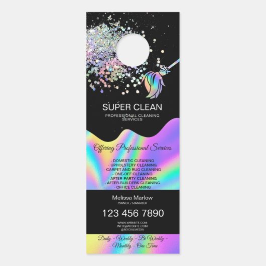 Housekeeping House Cleaning Maid Janitor Türanhänger (Vorderseite)