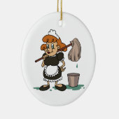 Housekeeping Maid Keramik Ornament (Rechts)