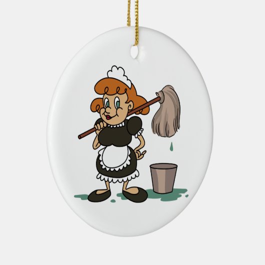 Housekeeping Maid Keramik Ornament (Rechts)