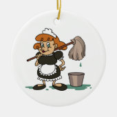 Housekeeping Maid Keramik Ornament (Vorne)