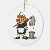 Housekeeping Maid Keramik Ornament (Links)