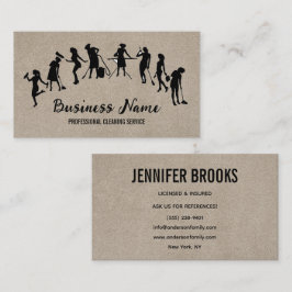 Housekeeping Maid Service Cleaning Professional Visitenkarte