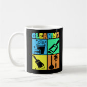 Housekeeping Retro Housekeeper Cleaning Kaffeetasse (Links)