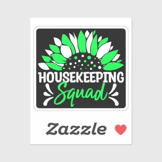 Housekeeping Squad Funny Housekeeper Matching Aufkleber (Blatt)