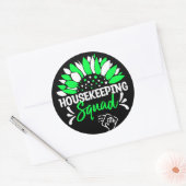 Housekeeping Squad Funny Housekeeper passt Cool Runder Aufkleber (Umschlag)
