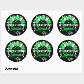 Housekeeping Squad Funny Housekeeper passt Cool Runder Aufkleber (Blatt)