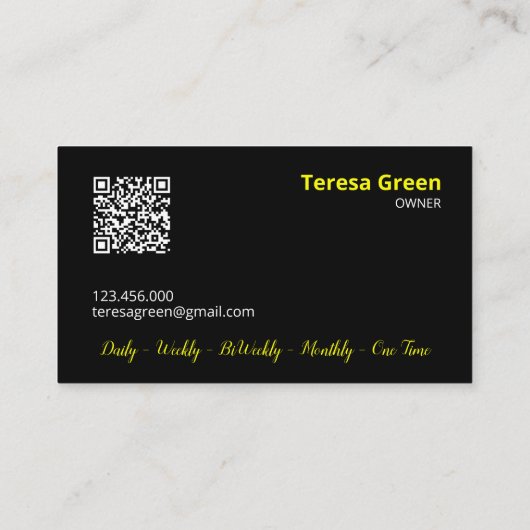 Housemaid Housekeeper QR Visitenkarte (Rückseite)