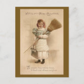 Housemaid mit Broom Alt-Mode Weihnachten (Vorderseite)